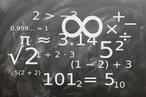 Chalk board with math problems by geralt on Pixabay (https://pixabay.com/en/board-mathematics-characters-count-935455/)