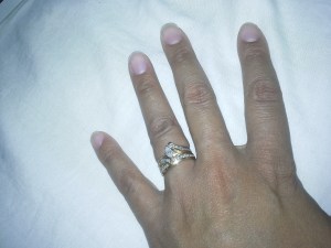 Roshaunda's hand with her wedding ring