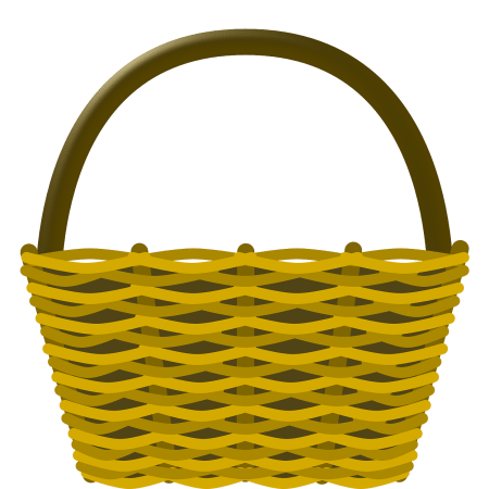 Yellow basket by OpenClipartVectors in Pixabay at https://pixabay.com/en/basket-shopping-wicker-basket-159430/
