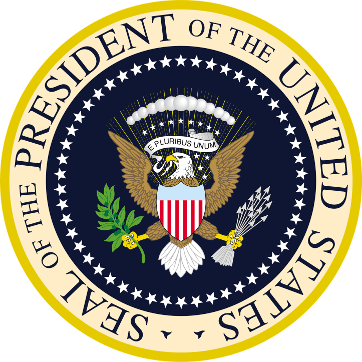 Presidential seal by janeb13 on Pixabaky at https://pixabay.com/en/seal-president-of-the-united-states-1163420/