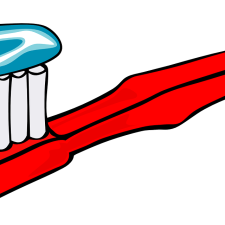 Toothbrush with toothpaste by ClkrFreeVectorImages on Pixabay at https://pixabay.com/en/toothbrushe-brush-toothpaste-24232/