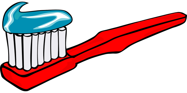 Toothbrush with toothpaste by ClkrFreeVectorImages on Pixabay at https://pixabay.com/en/toothbrushe-brush-toothpaste-24232/