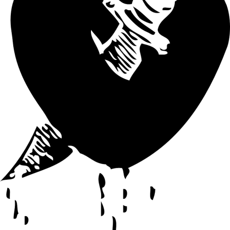 Black and white image of a dagger piercing a heart by ClkrFreeVectorImages on Piabay at https://pixabay.com/en/heart-love-knife-pierced-dagger-32834/