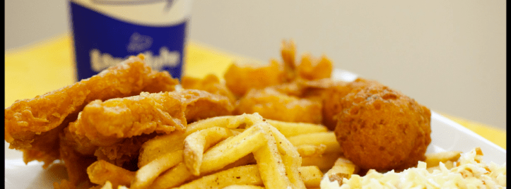 Long John Silver's chicken plank meal. Photo taken from Long John Silver's website photo carousel at http://bit.ly/1W1LLtL