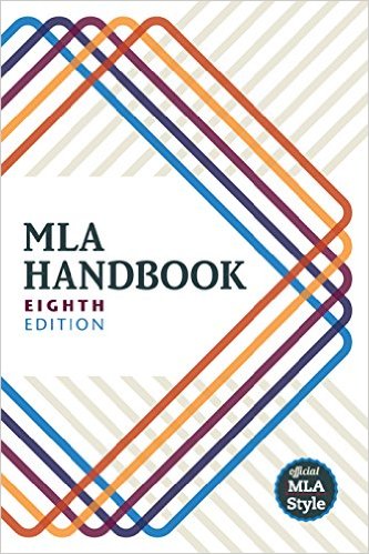 Cover of the MLA Handbook, 8th edition copied from Amazon at http://amzn.to/1WRsrxV