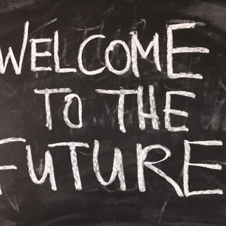"Welcome to the Future" written on a chalkboard by geralt on Pixabay at https://pixabay.com/en/board-forward-welcome-school-view-1273128/