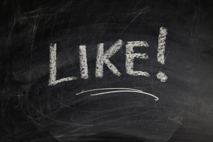 "Like!" written on a chalkboard by geralt on Pixabay at https://pixabay.com/en/board-school-love-like-friends-928389/