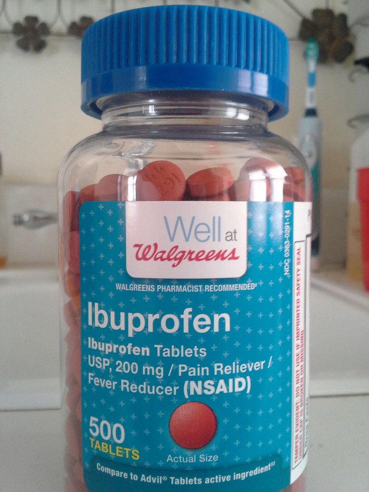 Bottle of Walgreens brand ibuprofen