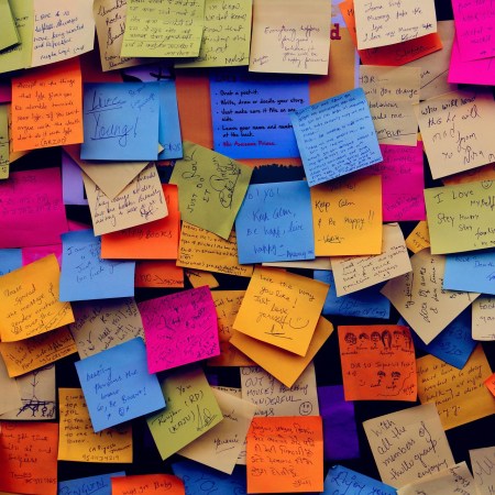 Post it Notes like I used copiously while writing my dissertation. Image by Pexels on Pixabay at https://pixabay.com/en/post-it-notes-sticky-notes-note-1284667/