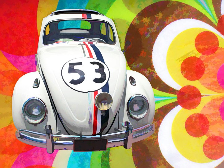 Herbie the Love Bug by InspiredImages on Pixabay at https://pixabay.com/en/volkswagen-beetle-art-car-vehicle-1377320/